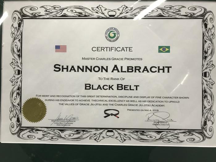 Black belt · May 4, 2019 · Promoted by Master Charles Gracie