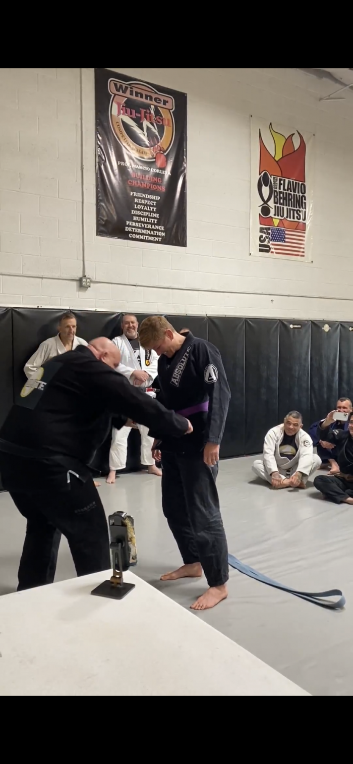 Purple belt · January 15, 2022 · Promoted by Robert Handley