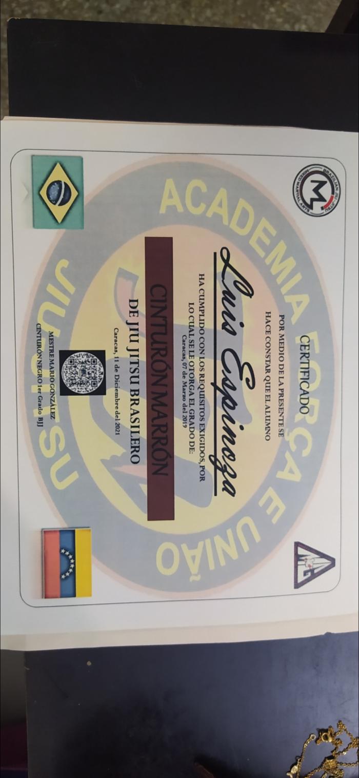 Brown belt · December 11, 2021 · Promoted by Mario González