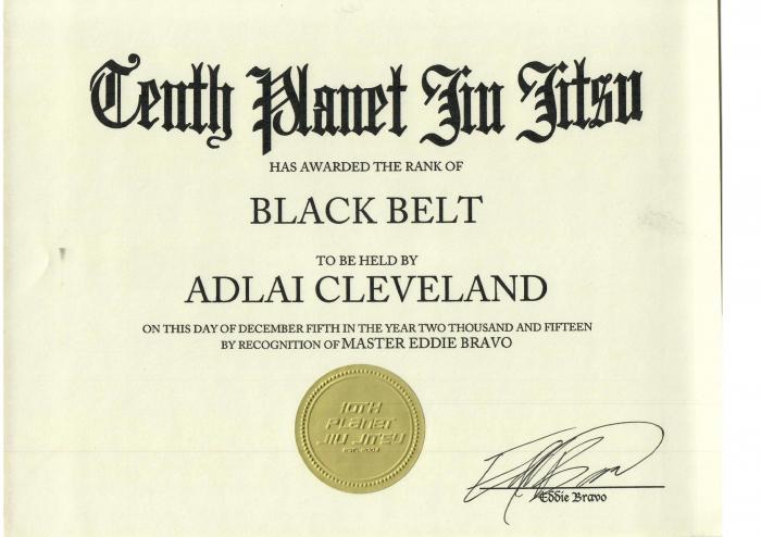 Black belt · December 5, 2015 · Promoted by Eddie Bravo