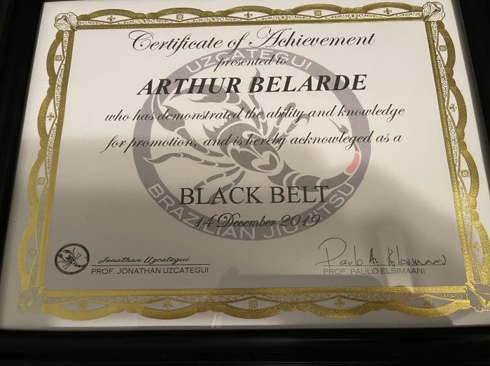 Black belt · December 14, 2019 · Promoted by Jonathan Uzcategui