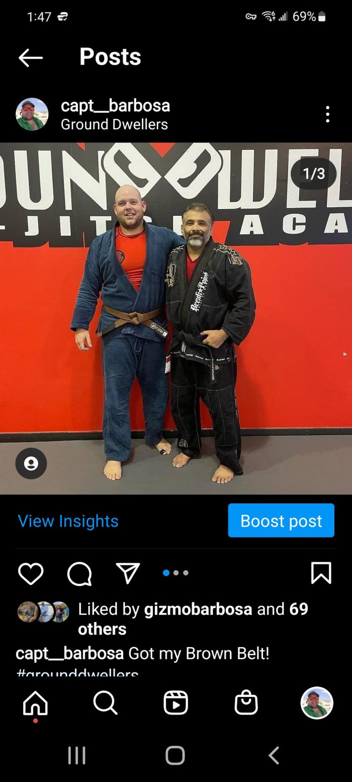Brown belt · August 26, 2021 · Promoted by Eddie Avelar