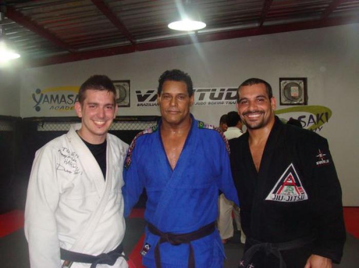 Me, after giving a gi class at Yamasaki Santo Domingo 2010, with Abraham Tabar and Giancarlo Valdez