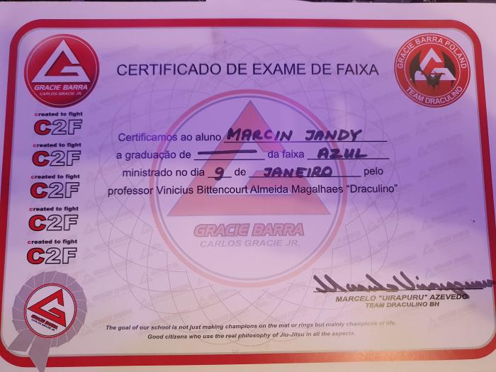 Blue belt · January 9, 2009 · Promoted by Marcelo Azevedo