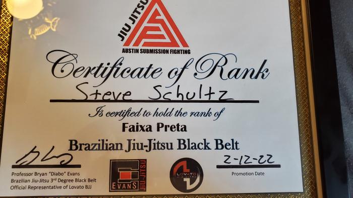Black belt · February 12, 2022 · Promoted by Bryan Evans
