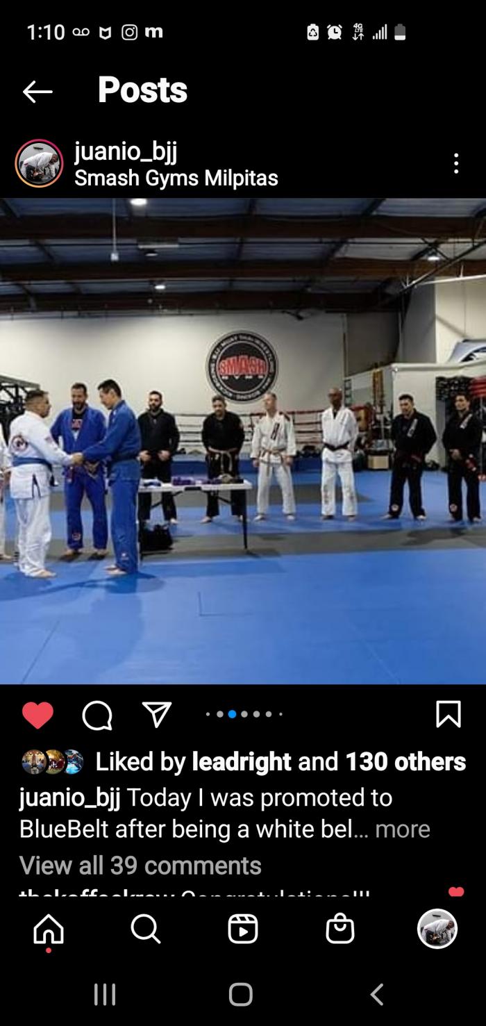 Blue belt · May 25, 2019 · Promoted by Michael Jen