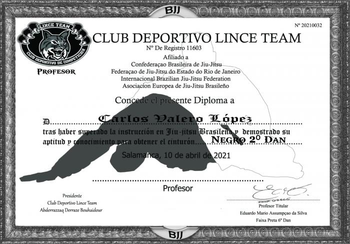 Black belt 2nd degree · April 10, 2021 · Promoted by Eduardo Mario Assumpçao da Silva