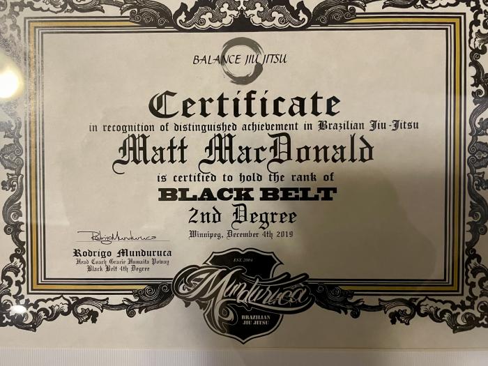 Black belt 2nd degree · November 3, 2019 · Promoted by Rodrigo Munduruca