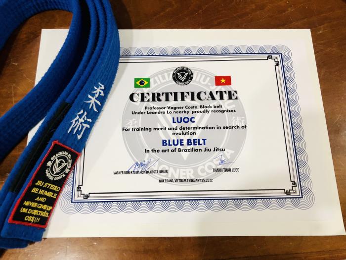 Blue belt · February 25, 2022 · Promoted by Vagner Roberto Garcia Da Costa Junior