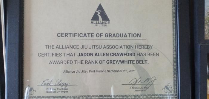 Gray belt · September 2, 2021 · Promoted by Paul Elezaj