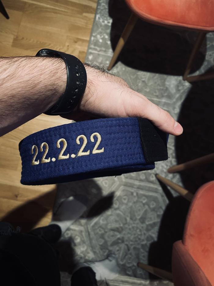 Blue belt · February 22, 2022 · Promoted by Mark Ganaden