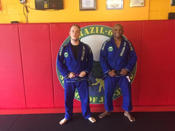 Promoted to Purple Belt By Professor André Terencio at Combat Club jacksonville, NC