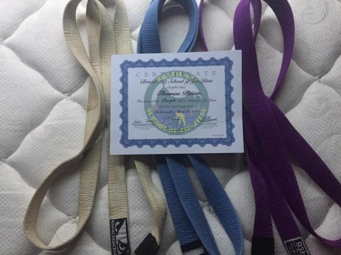 Purple belt · April 28, 2018 · Promoted by Andre Terencio