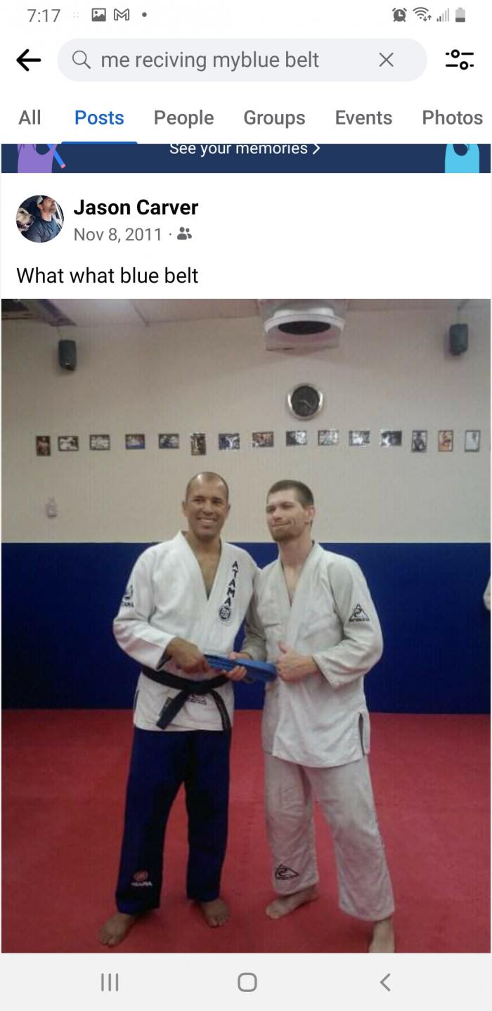 Blue belt · November 8, 2011 · Promoted by Royce Gracie