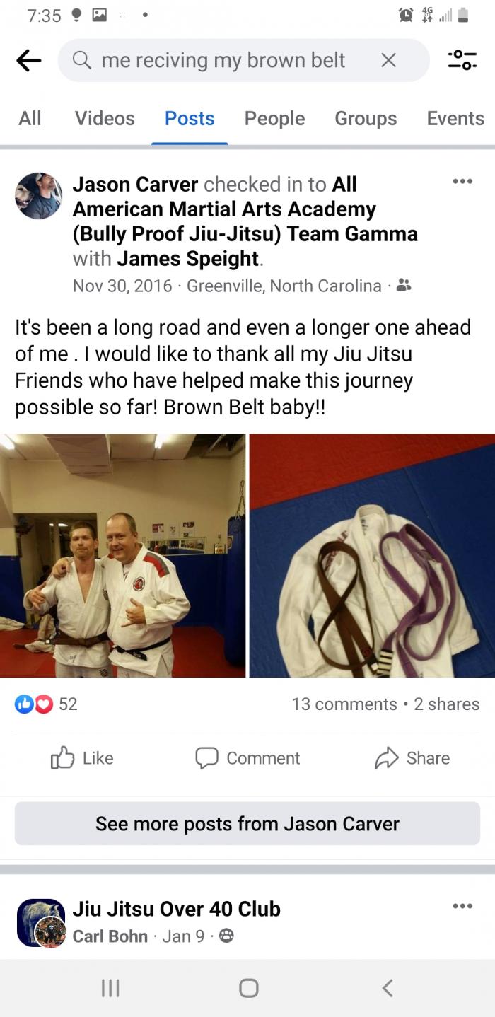 Brown belt · November 30, 2016 · Promoted by James Speight