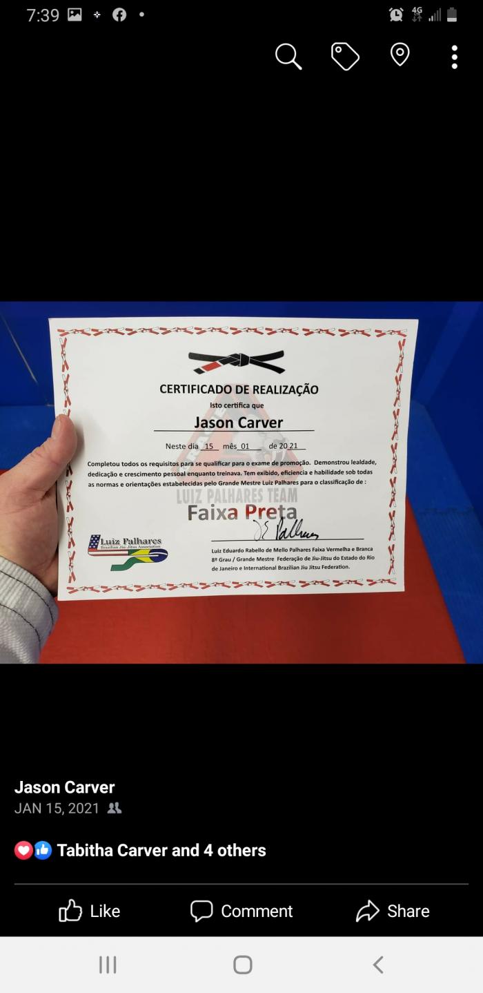 Black belt · January 15, 2021 · Promoted by Luiz Palhares