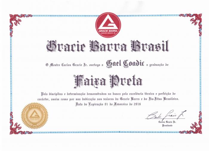 Black belt · February 1, 2006 · Promoted by Kazeka Muniz