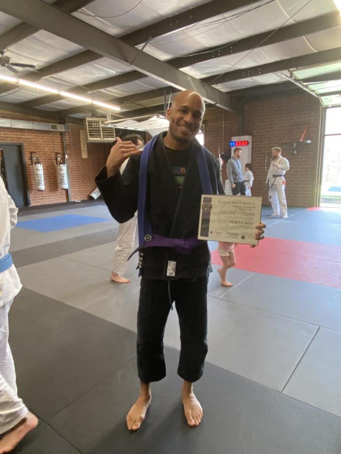 Purple belt · March 5, 2022 · Promoted by John Schell