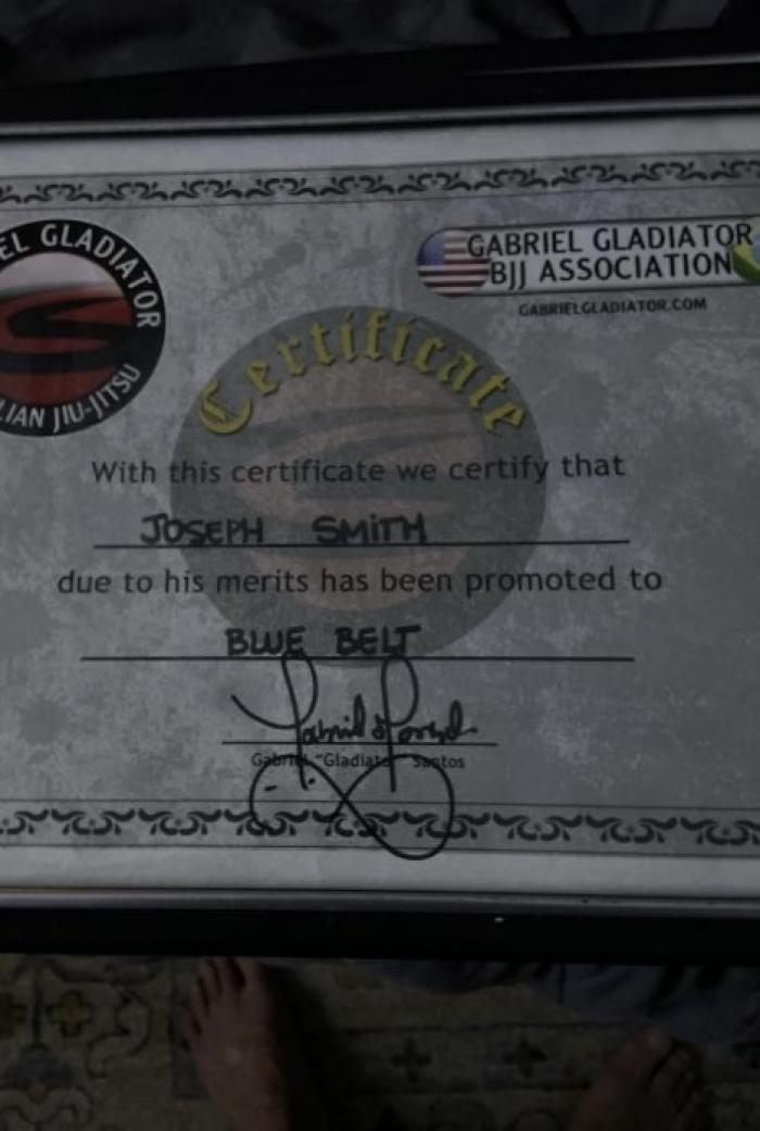 Blue belt · October 15, 2010 · Promoted by Gabriel Gladiator