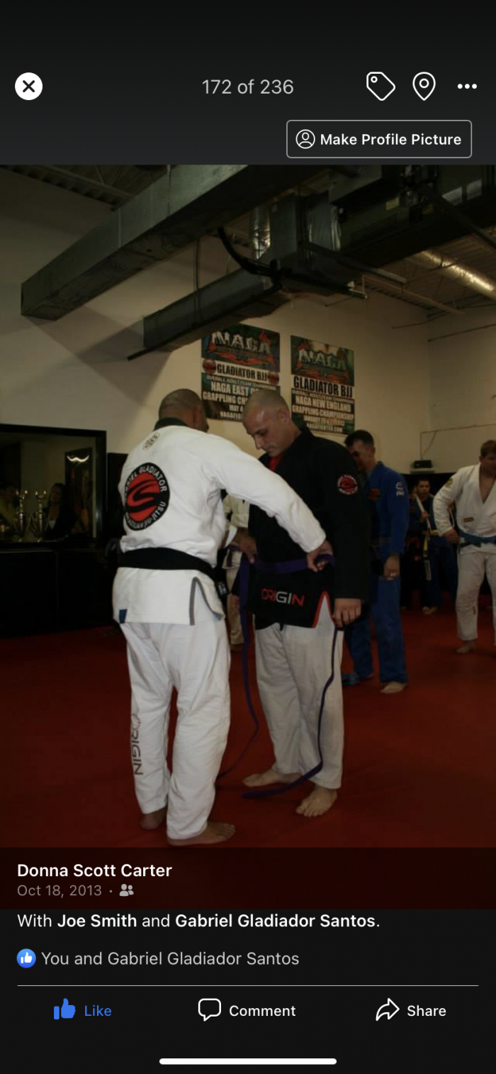 Purple belt · October 18, 2013 · Promoted by Gabriel Gladiator