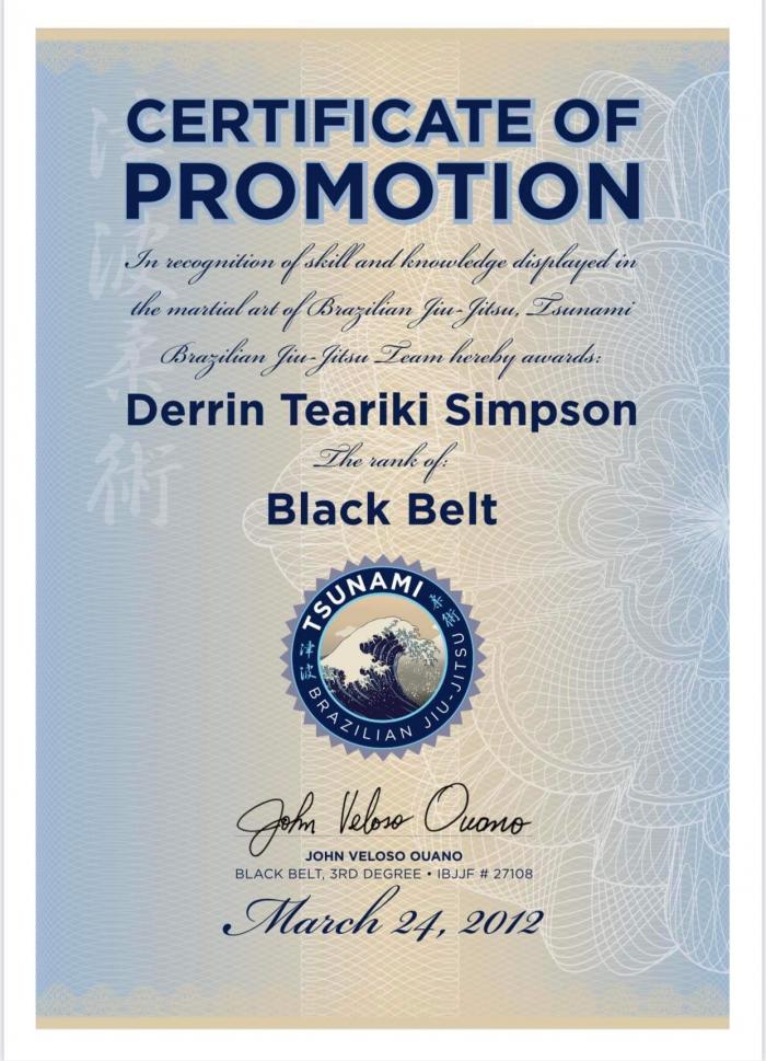 Black belt · March 24, 2012 · Promoted by John Ouano