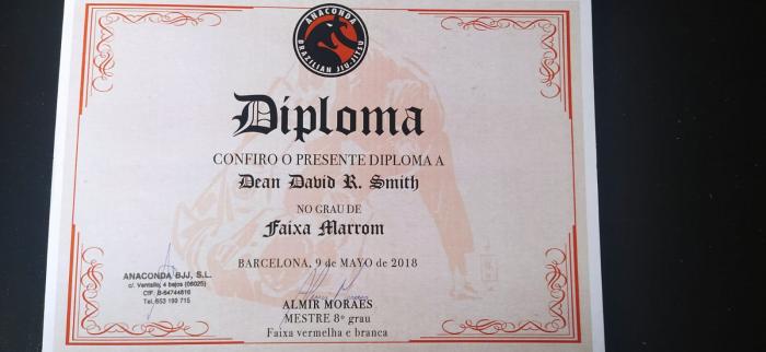 Brown belt · May 9, 2018 · Promoted by Chen Moraes 8th Degree Faixa Coral   (Almir Itajahy de Moraes)