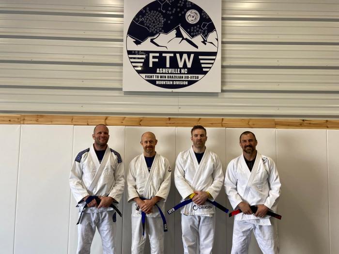 Blue Belt Photo with Steve Hall and Brad Hannah