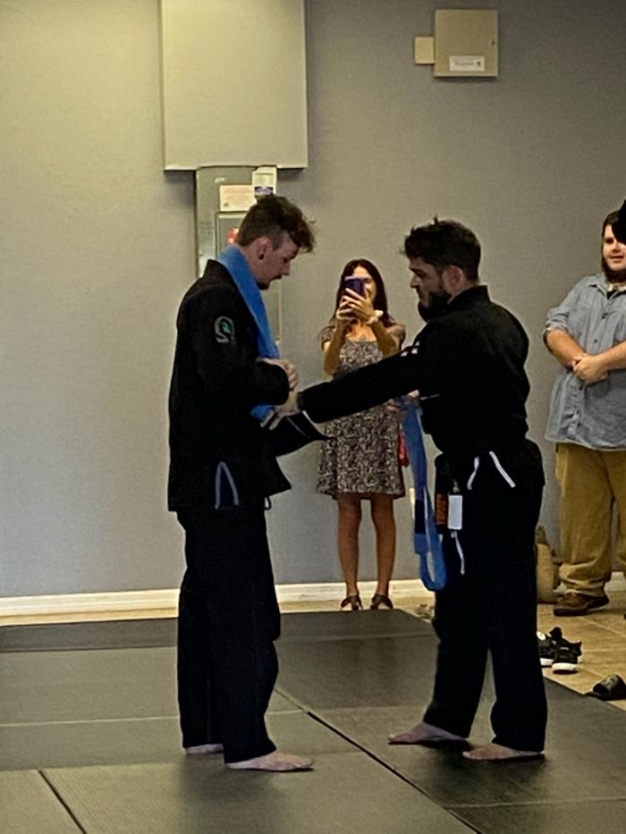 My official Pythagoras blue belt