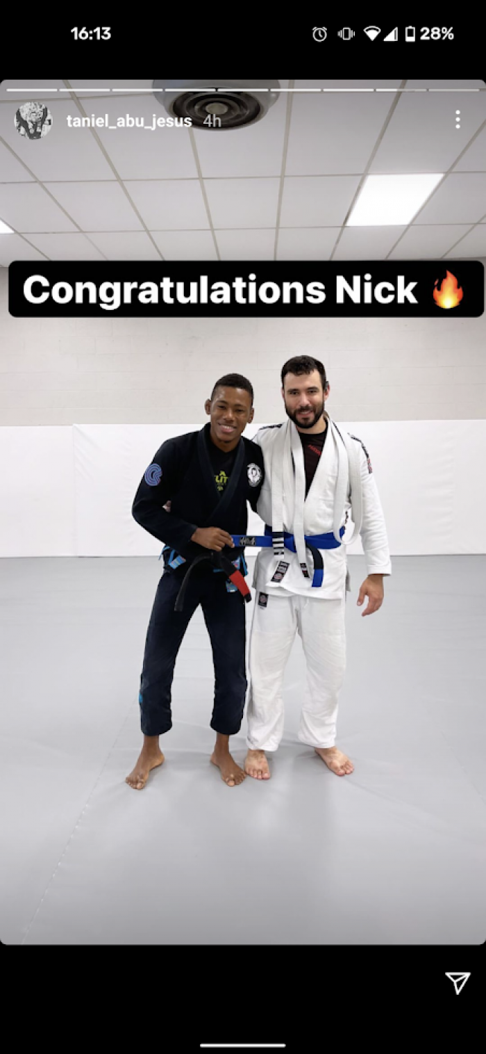 Blue belt · May 24, 2021 · Promoted by Taniel de Jesus