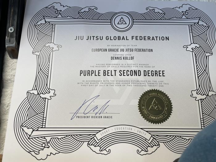 Purple belt · June 22, 2019 · Promoted by Harold Harder