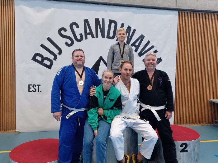The MKA BJJ competitors and coach at BJJ Scandinavia Open Oslo, 2021