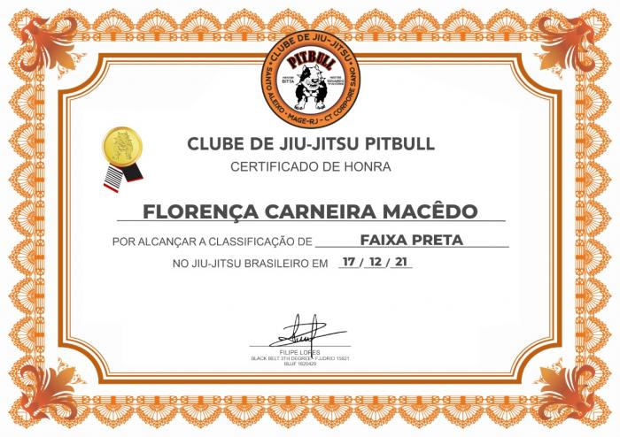Black belt · December 17, 2021 · Promoted by Filipe Lopes Rosa