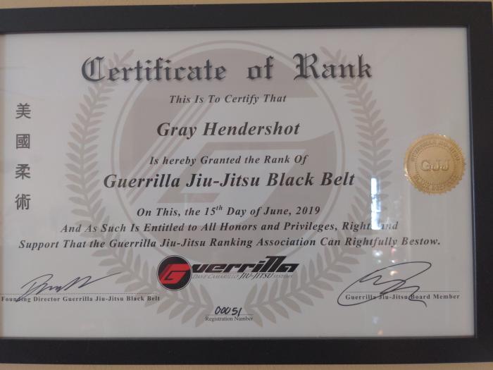 Black belt · June 15, 2019 · Promoted by David Camarillo