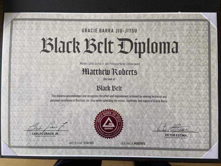 Black belt diploma