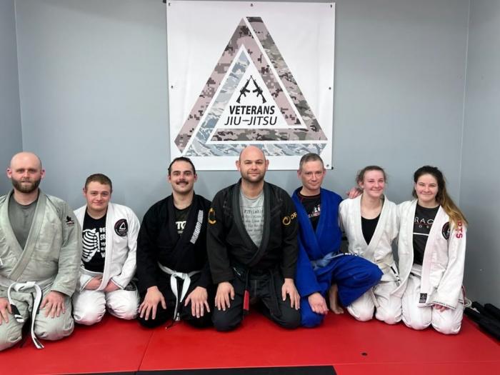 Unveiling the new Veterans BJJ Flag at Macarra BJJ Colchester