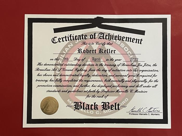 Black belt · April 9, 2022 · Promoted by Marcello Monteiro