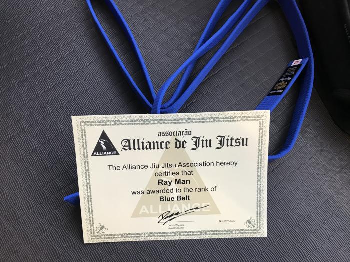 Blue belt · November 28, 2020 · Promoted by Deddy Wigraha