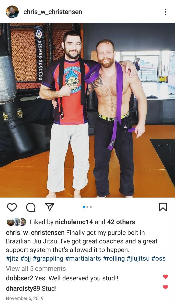 Purple belt · November 6, 2019 · Promoted by Jesse Hardenbrook