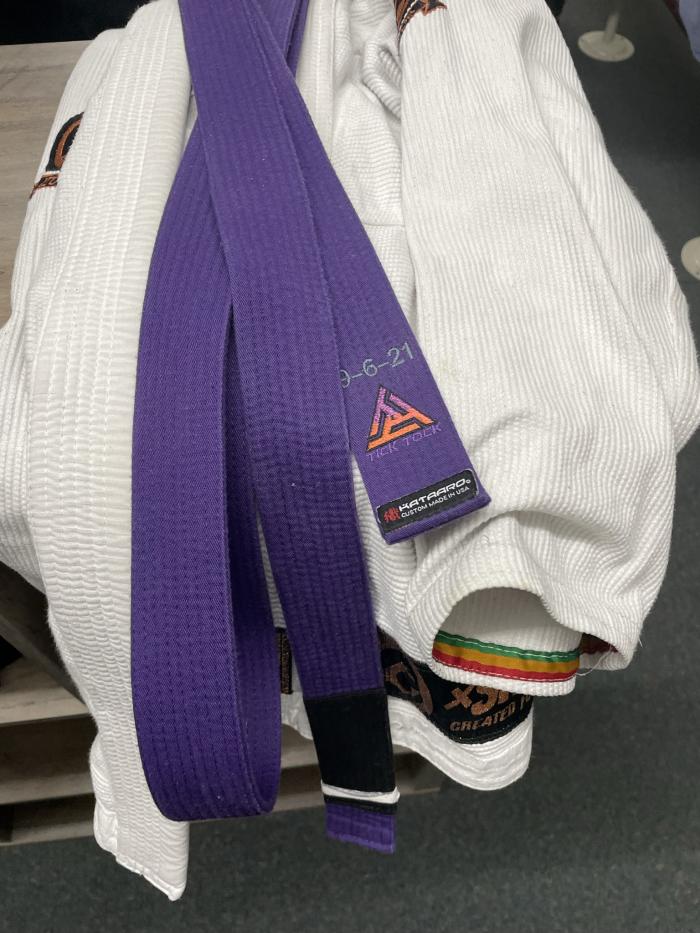 Purple belt · September 6, 2021 · Promoted by Jacob McCormick