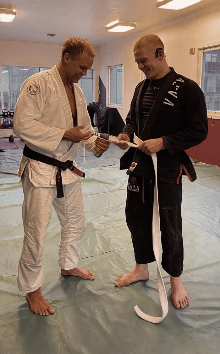 4 stripes on white belt