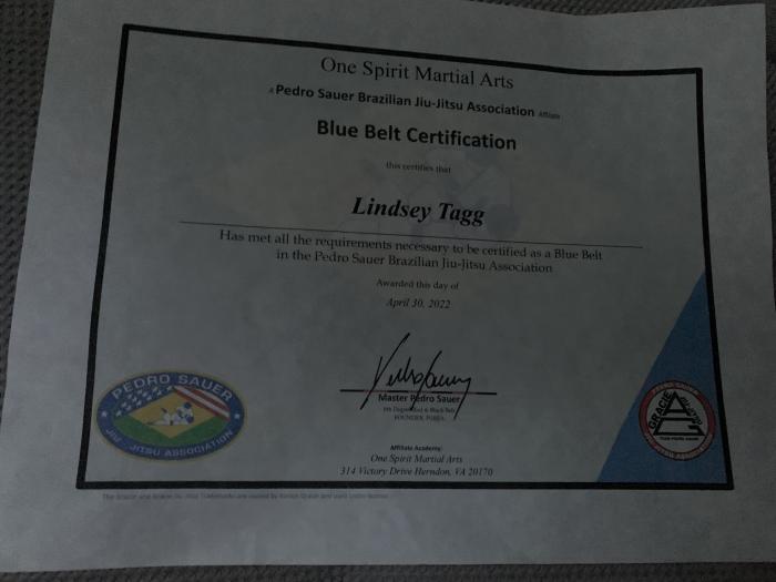 Blue belt · April 30, 2022 · Promoted by Pedro Sauer