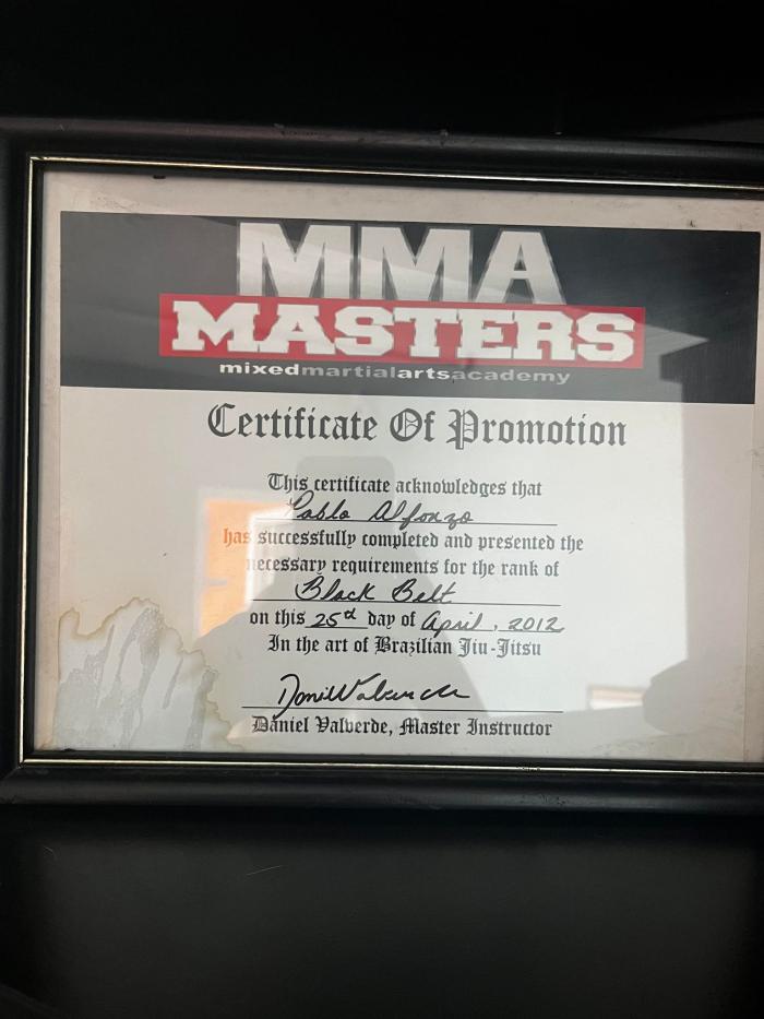 Black belt · April 25, 2012 · Promoted by daniel valverde