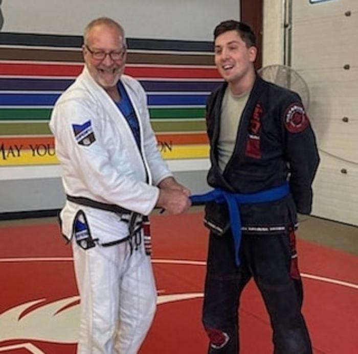 Blue belt · March 25, 2019 · Promoted by Scott Thompson