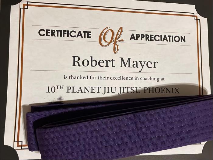 Purple belt · December 12, 2021 · Promoted by John Botello
