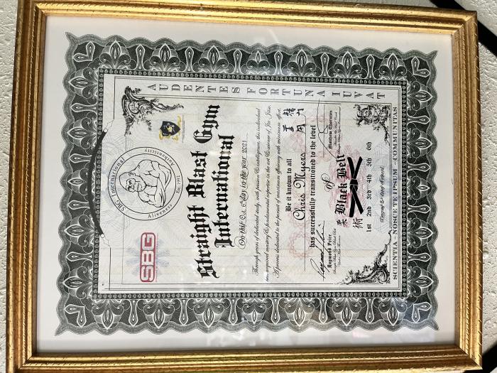 Black belt · October 6, 2021 · Promoted by Ray Price
