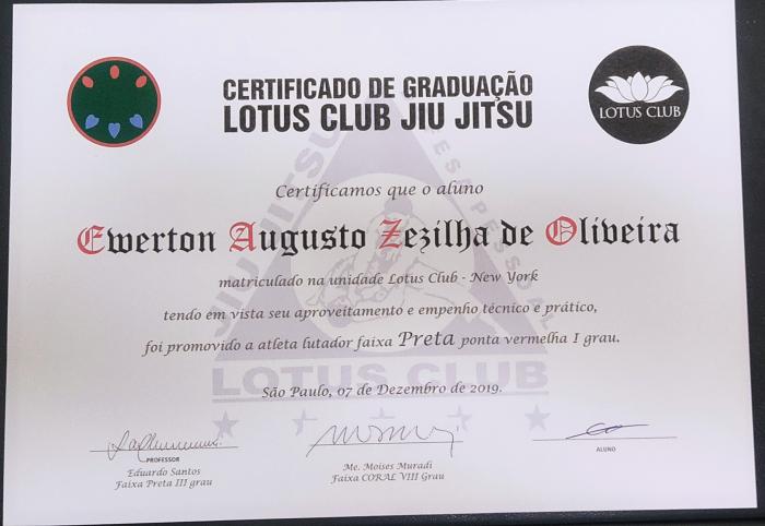 Black belt 1st degree · December 7, 2019 · Promoted by Eduardo Santos