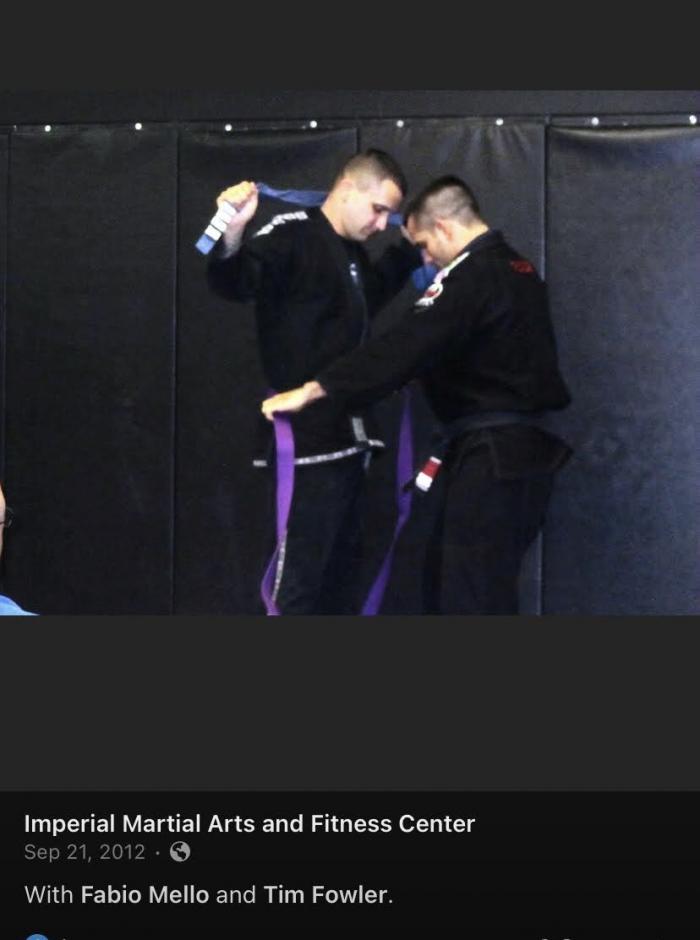Purple belt · September 21, 2012 · Promoted by Fabio Mello
