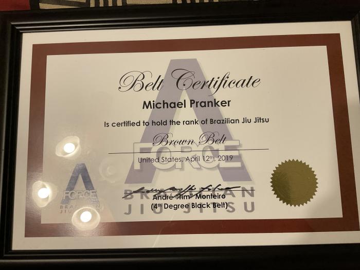 Brown belt · April 12, 2019 · Promoted by Andre Monteiro