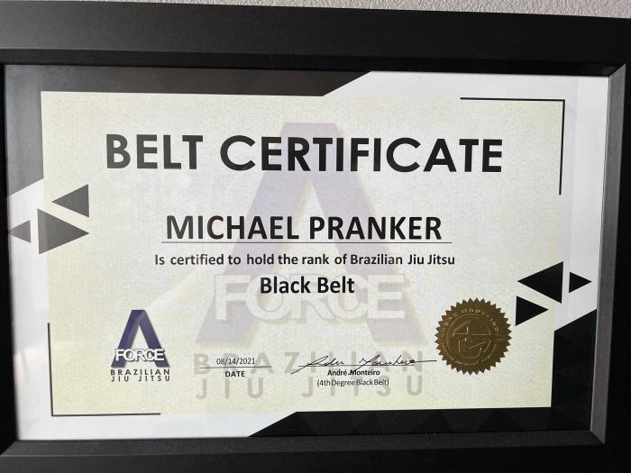 Black belt · August 14, 2021 · Promoted by Andre Monteiro
