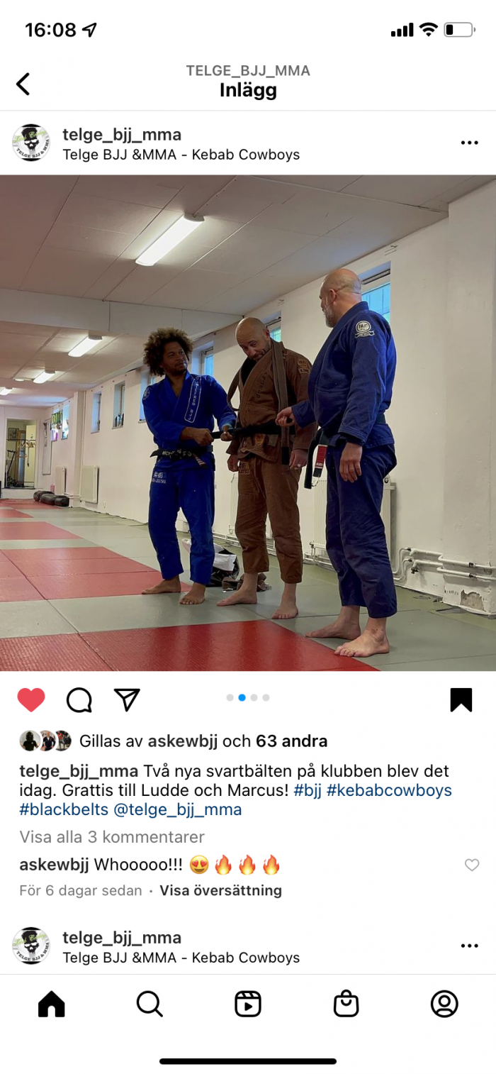Black belt · June 1, 2022 · Promoted by Pär Friberg